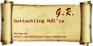 Gottschling Róza névjegykártya